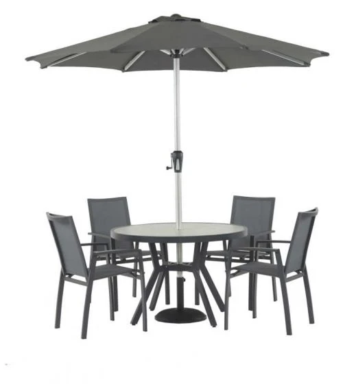 Bramblecrest Seville 4 Seat Set W 110cm Dining Table & Parasol 5 Bramblecrest Seville 4 Seat Set W 110cm Dining Table & Parasol - Image 5