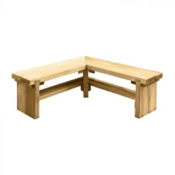 Forest Garden Double Corner Sleeper Bench 1.2M