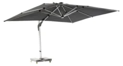Worcester Rectangle Side Post Parasol W LEDs & Cover Grey W Base -Verdant Living spglp15 3 web