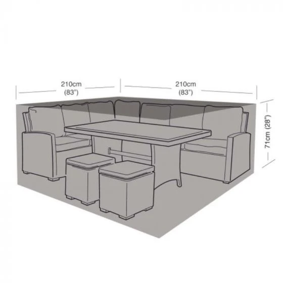 Compact Square Casual Dining Set Cover - Worth Gardening 2 Compact Square Casual Dining Set Cover - Worth Gardening - Image 2