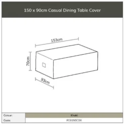Bramblecrest Rattan Rectangle Dual Height Table Cover - Monterey/Chedworth -Verdant Living table cover sizes