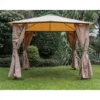 Eden Gazebo With Curtains 2.5m X 2.5m - Taupe
