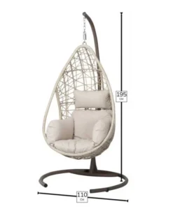 Bramblecrest Tetbury Single Hanging Cocoon - Nutmeg 5 Bramblecrest Tetbury Single Hanging Cocoon - Nutmeg -Verdant Living tetbury nutmeg cocoon dimensions