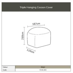 Bramblecrest Triple Hanging Cocoon Cover - Monterey/Chedworth -Verdant Living triple cocoon cover foot print