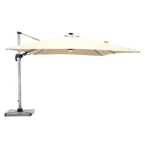 Bramblecrest Truro 3mx3m Square Side Post Parasol Sand With LED 3 Bramblecrest Truro 3mx3m Square Side Post Parasol Sand With LED - Image 3