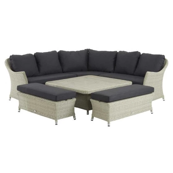 Bramblecrest Chatsworth Modular Sofa Set W Square Adj Table & 2 Benches 4 Bramblecrest Chatsworth Modular Sofa Set W Square Adj Table & 2 Benches - Image 4