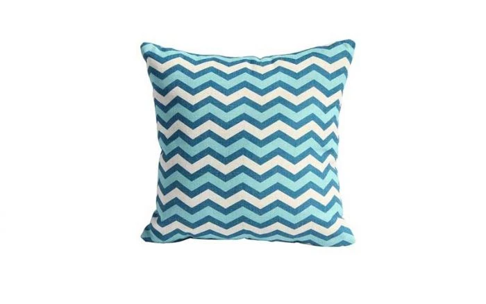 Bramblecrest Scatter Cushion Square Turquoise Zig Zag 1 Bramblecrest Scatter Cushion Square Turquoise Zig Zag