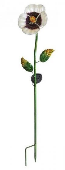 White Pansy Stake Light