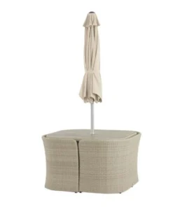 Bramblecrest Tetbury 8 Seat Balcony Set W Parasol - Nutmeg -Verdant Living x20qs4kn1nw 3 1 web