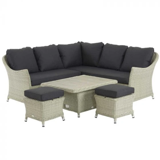 Bramblecrest Chatsworth Mini Modular Sofa Set W Adj Table & 2 Stools 3 Bramblecrest Chatsworth Mini Modular Sofa Set W Adj Table & 2 Stools - Image 3
