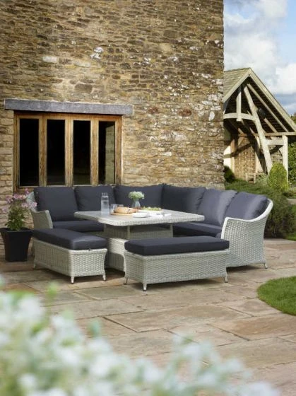 Bramblecrest Chatsworth Modular Sofa Set W Square Adj Table & 2 Benches 2 Bramblecrest Chatsworth Modular Sofa Set W Square Adj Table & 2 Benches - Image 2