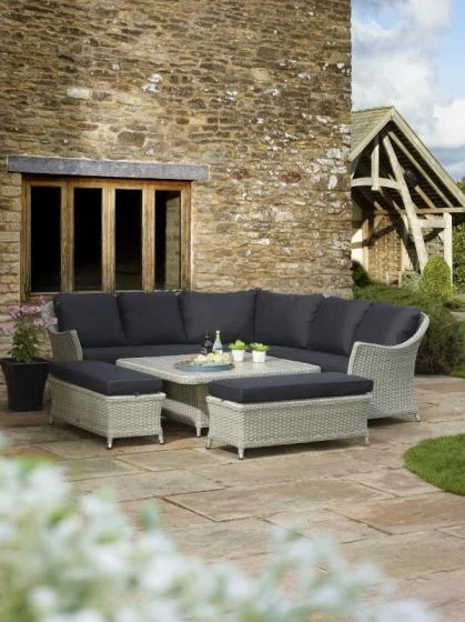 Bramblecrest Chatsworth Modular Sofa Set W Square Adj Table & 2 Benches 3 Bramblecrest Chatsworth Modular Sofa Set W Square Adj Table & 2 Benches - Image 3