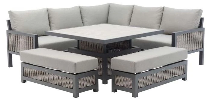 Bramblecrest Buckland Modular Sofa Set W Square Adj Table & 2 Benches 3 Bramblecrest Buckland Modular Sofa Set W Square Adj Table & 2 Benches - Image 3
