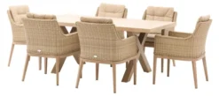 Monterey 6 Seater Set W 180x100cm Ceramic Top Table - Sandstone -Verdant Living x23wsmo180rt2 1 1